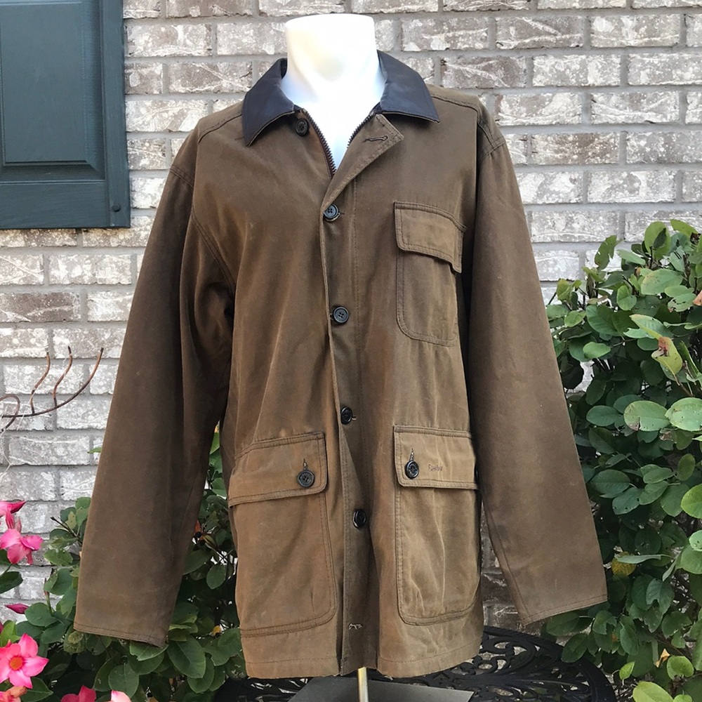 Barbour Brown Jacket with Black Collar